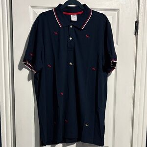Brooks Brothers Navy Polo with Embroidered Details